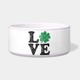 St Patrick's Day LOVE Shamrock Irish Voerbakje