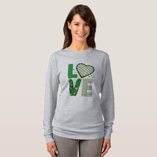 St Patrick's Day Love T-shirt (Voorkant volledig)