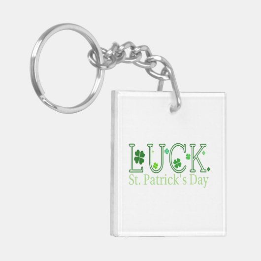 St. Patrick's Day Luck Acrylic Sleutelhanger (Voorkant Links)