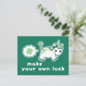 St Patrick's Day Luck Farting Unicorn Briefkaart (Staand voorkant)