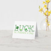 St. Patrick's Day Luck Note Kaart (Gele Bloem)