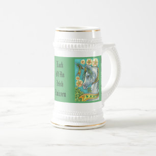 St. Patrick's Day LUCK OF A IRISH UNICORN STEIN Bierpul