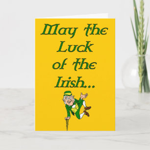 St. Patrick's Day Luck of the Irish Card Kaart