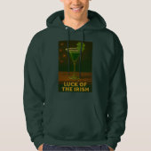 St. Patrick's Day Luck Of The Irish Clover Martini Hoodie (Voorkant)