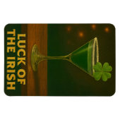St. Patrick's Day Luck Of The Irish Clover Martini Magneet (Horizontaal)
