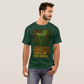 St. Patrick's Day Luck Of The Irish Clover Martini T-shirt (Voorkant volledig)