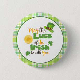 St Patrick's Day Luck of the Irish Play Ronde Button 5,7 Cm