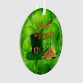 St. Patrick's Day - "Luck of the Irish" - Shamrock Ornament (voorkant)