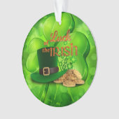 St. Patrick's Day - "Luck of the Irish" - Shamrock Ornament (voorkant)
