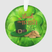 St. Patrick's Day - "Luck of the Irish" - Shamrock Ornament (voorkant)
