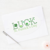 St. Patrick's Day Luck Oval Sticker (Envelop)