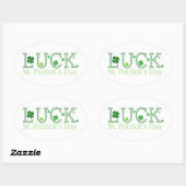 St. Patrick's Day Luck Oval Sticker (Vel)