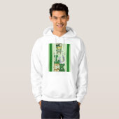 St. Patricks Day "LUCK" Tee Shirt Hooded for Men (Voorkant volledig)
