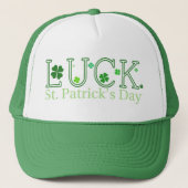 St. Patrick's Day "Luck" Trucker Hat Trucker Pet (Voorkant)