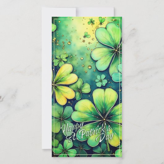 St. Patrick's Day Luck - Waterverf Shamrocks 🍀✨ (Voorkant)