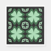 St Patrick's Day Lucky 4-leaf Clovers Servet (Voorkant)