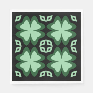 St Patrick's Day Lucky 4-leaf Clovers Servet