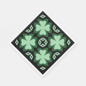 St Patrick's Day Lucky 4-leaf Clovers Servet (Hoek)