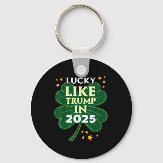 St Patricks Day Lucky als Trump in 2025 Sleutelhanger (Voorkant)