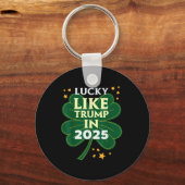 St Patricks Day Lucky als Trump in 2025 Sleutelhanger (Voorkant)