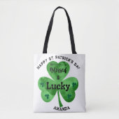 St Patrick's Day Lucky and Blessed Tas (Voorkant)
