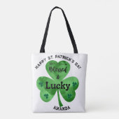 St Patrick's Day Lucky and Blessed Tas (Achterkant)