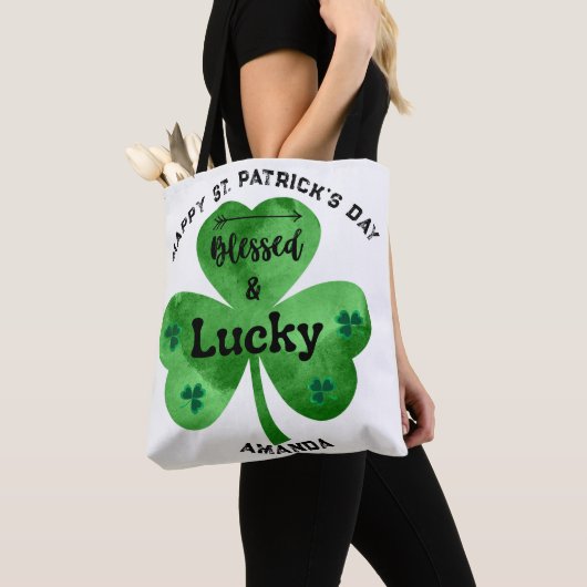 St Patrick's Day Lucky and Blessed Tas (Dichtbij)