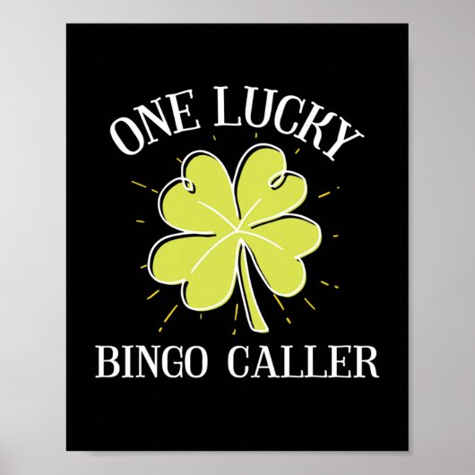 St Patricks Day Lucky Bingo Caller Gift Poster (Voorkant)