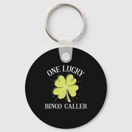 St Patricks Day Lucky Bingo Caller Gift Sleutelhanger (Voorkant)
