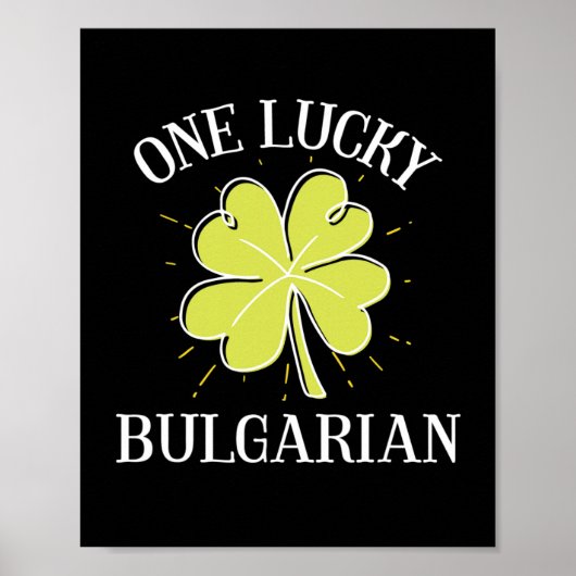 St Patricks Day Lucky Bulgarian Gift Poster (Voorkant)