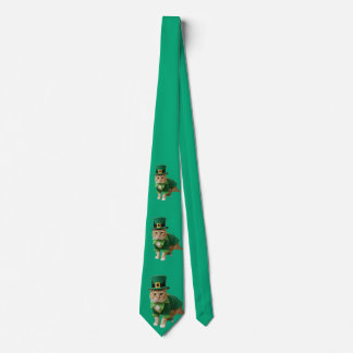 St Patrick's Day Lucky Cat Green  Stropdas