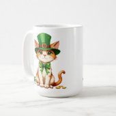 St. Patrick's Day Lucky Cat Koffiemok (Voorkant links)