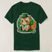 St Patricks Day Lucky Cat T-shirt (Design voorkant)
