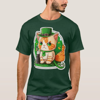 St Patricks Day Lucky Cat T-shirt