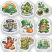 St. Patrick's Day Lucky Charm Cartoon Set Sticker (Voorkant)
