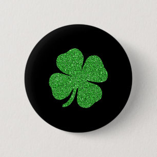 St. Patrick's Day Lucky Charm Groene Ierse klaver  Ronde Button 5,7 Cm