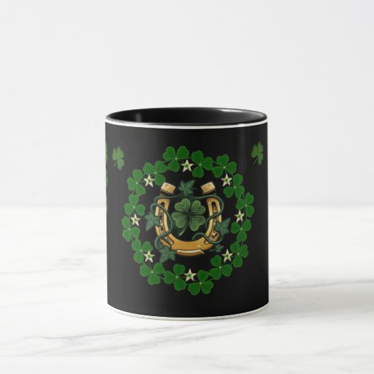St. Patrick's Day Lucky Charm Hoefijzer Mok (Midden)
