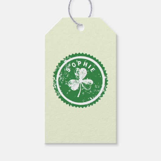 St. Patrick's Day Lucky Clover  Cadeaulabel (Voorkant)