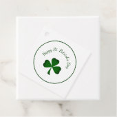St. Patrick's Day Lucky Clover Green Shamrock Bedankjes Labels (In situ)