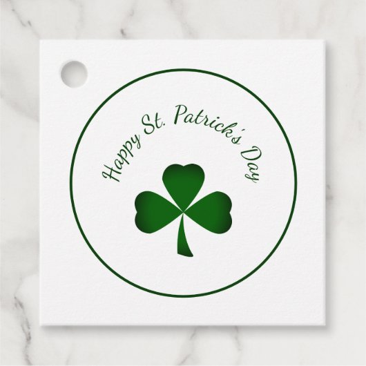 St. Patrick's Day Lucky Clover Green Shamrock Bedankjes Labels (Voorkant)