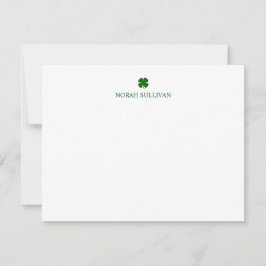 St. Patrick's Day Lucky Clover Groen Iers Notitiekaartje