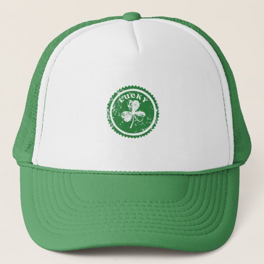 St. Patrick's Day Lucky Clover  Trucker Pet (Voorkant)