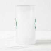 St. Patrick's Day. Lucky Clover White Silhouette. Matglas Bierpul (Center)