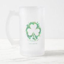 St. Patrick's Day. Lucky Clover White Silhouette.