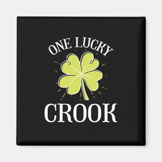 St Patricks Day Lucky Crook Gift Magneet (Voorkant)