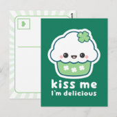 St Patrick's Day Lucky Cupcake Briefkaart (Voorkant / Achterkant)