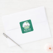 St Patrick's Day Lucky Cupcake Vierkante Sticker (Envelop)
