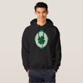 St Patrick's Day Lucky Cute Irish Shamrock Green L Hoodie (Voorkant volledig)