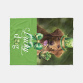 St. Patrick's Day Lucky Dog Funny Custom Foto Fleece Deken (Voorkant (Horizontaal))