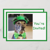 St Patrick's Day Lucky Dog Kaart (Voorkant / Achterkant)